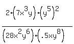 %282%287x%5E3y%29%28y%5E5%29%5E2%29%2F%28%2828x%5E2y%5E6%29%28.5xy%5E8%29%29