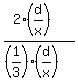 %282%28d%2Fx%29%29%2F%28%281%2F3%29%28d%2Fx%29%29