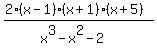 %282%28x-1%29%28x%2B1%29%28x%2B5%29%29%2F%28x%5E3-x%5E2-2%29