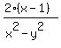 %282%28x-1%29%29%2F%28x%5E2-y%5E2%29