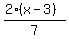 %282%28x-3%29%29%2F7