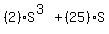 %282%29%2AS%5E%283%29%2B%2825%29%2AS