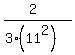 %282%29%2F%283%2811%5E2%29%29