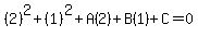 %282%29%5E2%2B%281%29%5E2%2BA%282%29%2BB%281%29%2BC=0