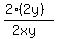 %282%2A%282y%29%29%2F%282xy%29