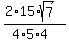 %282%2A15%2Asqrt%287%29%29%2F%284%2A5%2A4%29