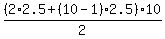 %282%2A2.5%2B%2810-1%292.5%2910%2F2