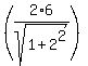 %282%2A6%2Fsqrt%281%2B2%5E2%29%29