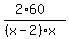%282%2A60%29%2F%28%28x-2%29%2Ax%29