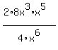%282%2A8x%5E3%2Ax%5E5%29%2F4x%5E6