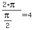 %282%2Api%29%2F%28pi%2F2%29+=+4