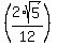 %282%2Asqrt%285%29%2F12%29