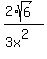 \"%282%2Asqrt%286%29%29%2F%283x%5E2%29\"