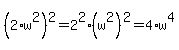 %282%2Aw%5E2%29%5E2+=+2%5E2%2A%28w%5E2%29%5E2+=+4%2Aw%5E4