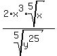 %282%2Ax%5E3%2Aroot%285%2Cx%29%29%2Froot%285%2Cy%5E25%29%29