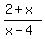 %282%2B+x%29%2F%28x-4%29
