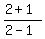 %282%2B1%29%2F%282-1%29