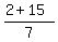 %282%2B15%29%2F7