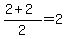 %282%2B2%29%2F2=2