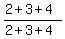 %282%2B3%2B4%29%2F%282%2B3%2B4%29