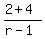 %282%2B4%29%2F%28r-1%29
