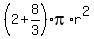 %282%2B8%2F3%29pi%2Ar%5E2