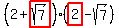 %282%2Bhighlight%28sqrt%287%29%29%29%28highlight%282%29-sqrt%287%29%29