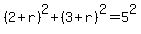 %282%2Br%29%5E2%2B%283%2Br%29%5E2+=+5%5E2