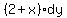 %282%2Bx%29dy