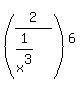 %282%2F%281%2Fx%5E3%29%29%5E6