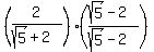 %282%2F%28sqrt%285%29%2B2%29%29%28%28sqrt%285%29-2%29%2F%28sqrt%285%29-2%29%29
