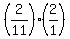 %282%2F11%29%2A%282%2F1%29