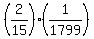 %282%2F15%29%2A%281%2F1799%29