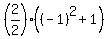 %282%2F2%29%2A%28%28-1%29%5E2+%2B+1%29%29