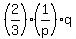 %282%2F3%29%281%2Fp%29q