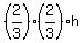 %282%2F3%29%282%2F3%29h