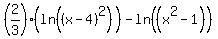 %282%2F3%29%28ln%28%28x-4%29%5E2%29%29-ln%28%28x%5E2-1%29%29%29%29