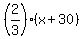 %282%2F3%29%28x%2B30%29
