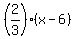 %282%2F3%29%28x-6%29