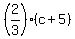 %282%2F3%29%2A%28c%2B5%29