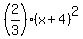 %282%2F3%29%2A%28x%2B4%29%5E2