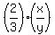 %282%2F3%29%2A%28x%2Fy%29