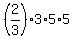 %282%2F3%29%2A3%2A5%2A5