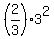 %282%2F3%29%2A3%5E2