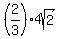 %282%2F3%29%2A4sqrt%282%29