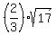 %282%2F3%29%2Asqrt%2817%29