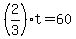 %282%2F3%29%2At+=+60