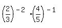 %282%2F3%29%5E%28-2%29%284%2F5%29%5E%28-1%29
