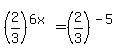 %282%2F3%29%5E%286x%29+=+%282%2F3%29%5E%28-5%29