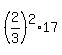 %282%2F3%29%5E2%2A17